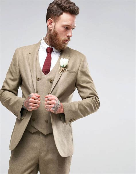 Love This From Asos Beige Suits Wedding Beige Suits Skinny Suits