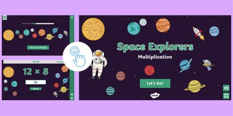 Space Explorers Multiplication Game