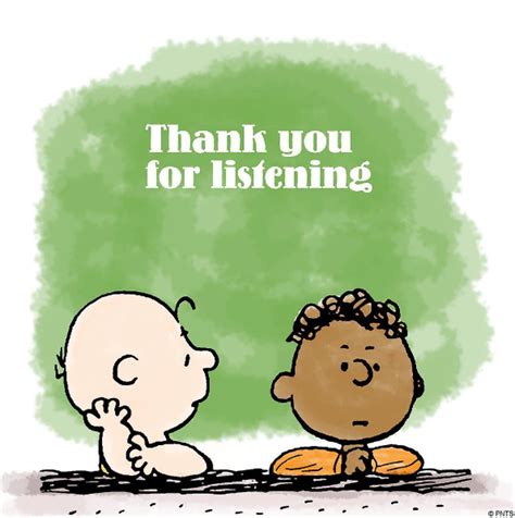 Thank You For Listening Snoopy Thank You For Listening Charlie