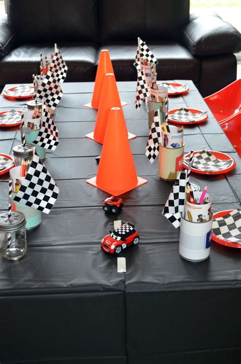 Retro Racing Car Birthday Party Candy Buffet Ideas Little Dimple