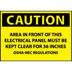 Labeling our electrical panels is not a job we think about doing. Signs | OSHA | Machine Labels - Caution Area In Front Of This Electrical Panel | B172888 ...