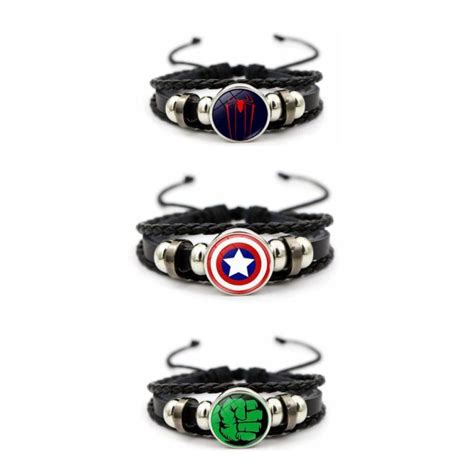 Marvel Comics Superheroes Leather Bracelet Preeti