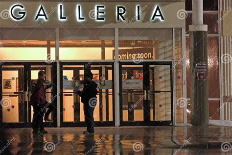 Walden Galleria Shopping Mall At Night In Buffalo Editorial Photo