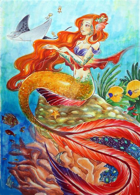 Under The Sea By Joannashen On Deviantart Mermaid Art Mermaid