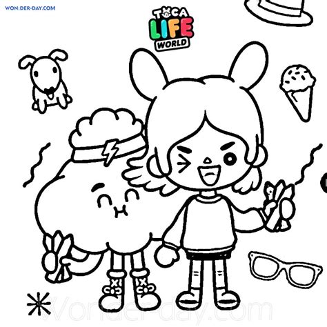 Toca Life Girl Coloring Pages Toca Boca Coloring Pages Coloring Pdmrea