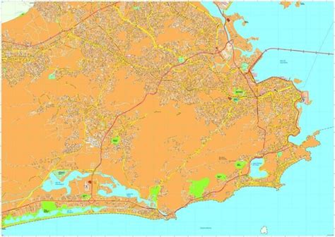 Rio De Janeiro Vector Map Digital Maps Netmaps Uk Vector Eps Wall Maps Sexiz Pix