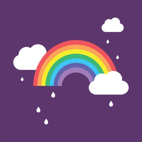 Cute And Happy Rainbow Pattern With Clouds And Droplets Cute Rainbow T Shirt Teepublic