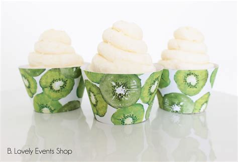 Tutti Frutti Kiwi Cupcake Wrappers Tutti Frutti Party Etsy Tutti