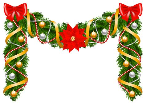 Christmas Garland Wreath Png Clip Art Library