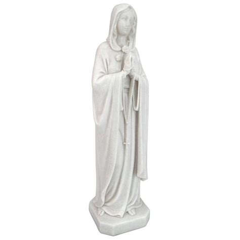 Blessed Virgin Mary With The Rosary Marble Statue 15 ⋆ Virgo Sacrata