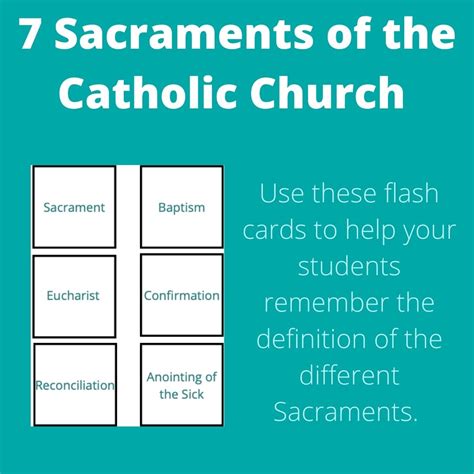 Definition Flashcards For The 7 Sacraments Of The Catholic Church