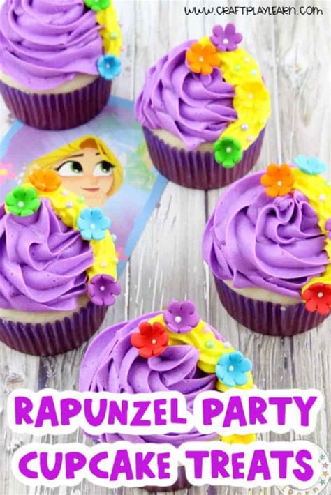 Tangled birthday party food {rapunzel birthday party}. Rapunzel Cupcakes Party Food Idea - Craft Play Learn