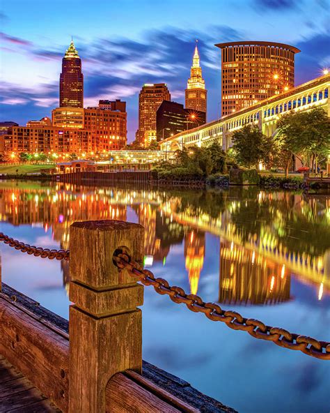 Downtown Cleveland Ohio Cityscape Reflections Photograph By Gregory
