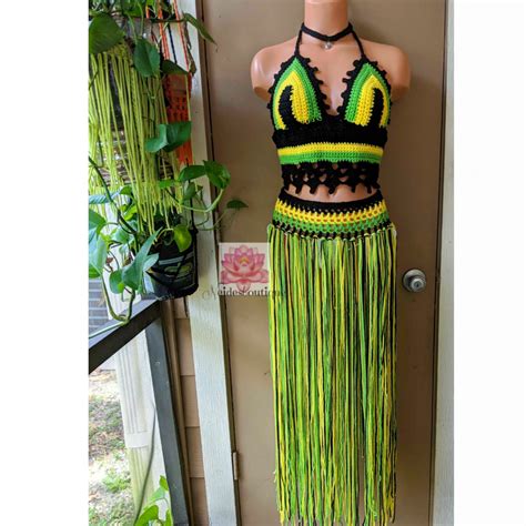 Jamaican Crochet Outfit Jamaican Festival Outfit Neides Boutique