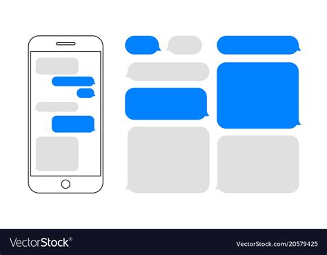 Message Bubbles Chat Smartphone Design Royalty Free Vector
