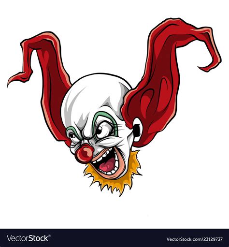 Face Evil Killer Clown Royalty Free Vector Image
