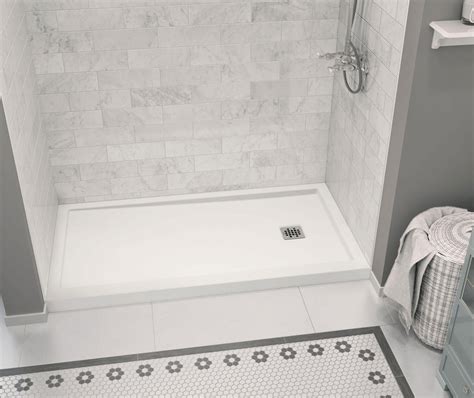 Zone Square 60 X 32 Acrylic Alcove Or Corner Shower Base With Right
