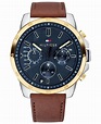 Tommy Hilfiger Men's Brown Multifunction Leather Strap Watch 1791561 ...