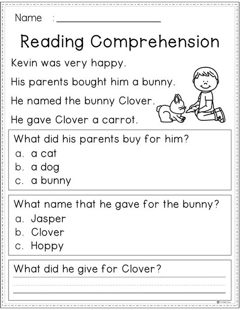 1st Grade Reading Comprehension Worksheet Multiple Choice