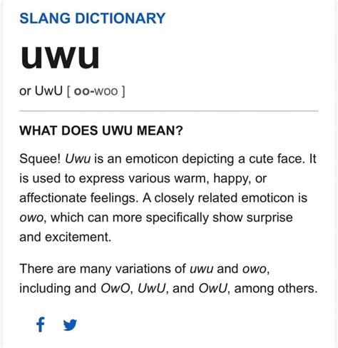 Slang Dictionary What Does Uwu Mean Squee Uwu Is An Emoticon