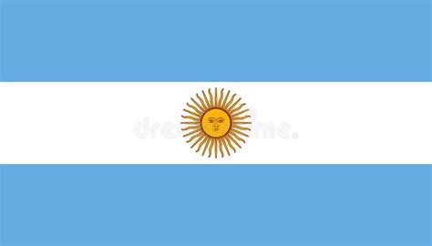Argentine Flag Icon In Flat Style National Sign Vector Illustration