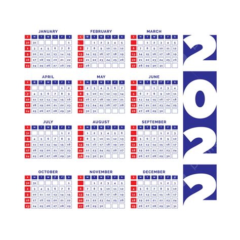 Gambar Kalender Dinding Satu Halaman Desain Template 2022 2022