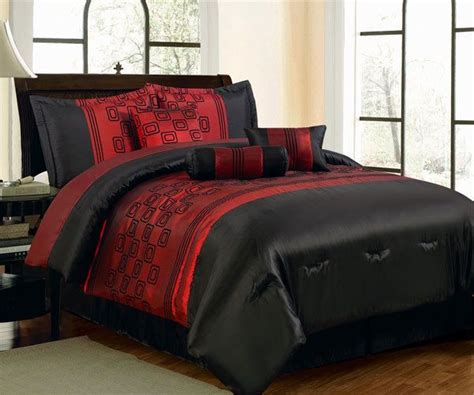 Enjoy free shipping on most stuff, even big stuff. 19-PC Black Burgundy Red Comforter Curtain Sheet Set Queen ...