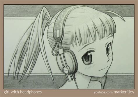 Girl With Headphones By Markcrilley On Deviantart