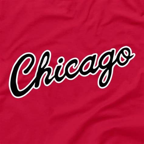 Chicago Bulls Shirt Script Logo Red Size S M L Xl 2xl 3xl 4xl 5xl Black
