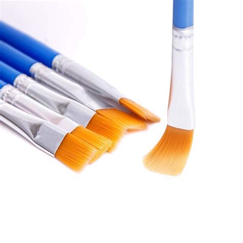 100 Pcs Flat Paint Brushes Small Brush Bulk For Detail Painting Nylon Hair I2v2 Ebay