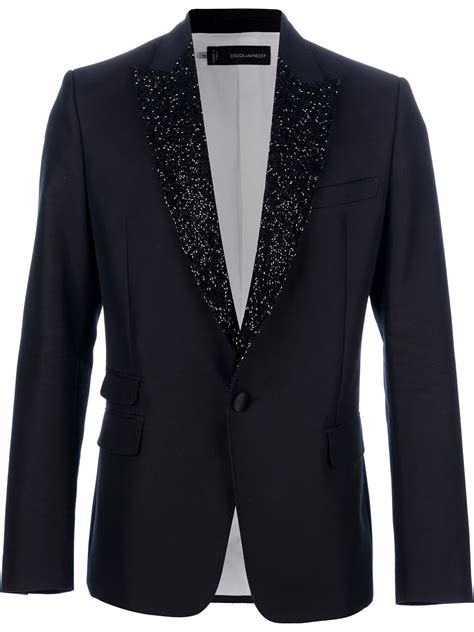 Dsquared² Embellished Tuxedo Jacket In Black For Men Lyst