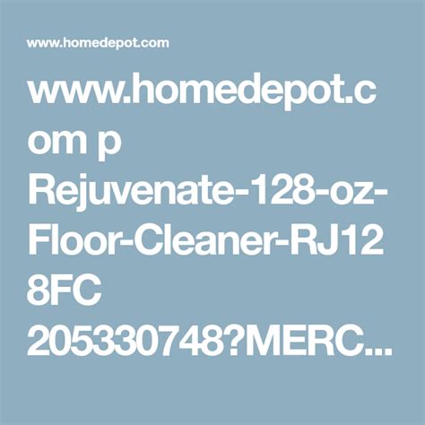 Rejuvenate 128 Oz Floor Cleaner Rj128fc The Home Depot Floor