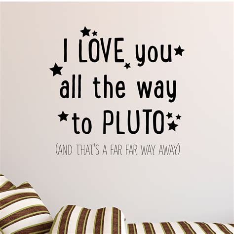 I Love You To Pluto Wall Quotes Decal