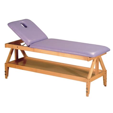 Table De Massage Non Pliante C 811 Piètement Bois Hauteur Réglable