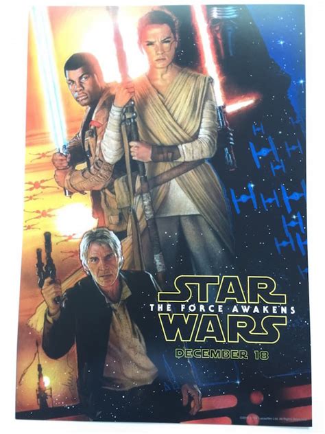 Artist Drew Sturzans Gorgeous Star Wars The Force Awakens Poster