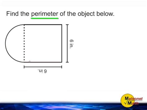 Hi guys and welcome to another math tip and tricks video. Perimeter Of Semi-Circle Attached To A Square on Vimeo