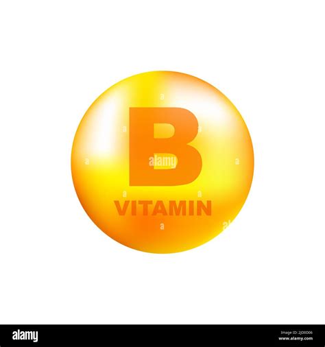 Vitamin B With Realistic Drop On Gray Background Particles Of Vitamins