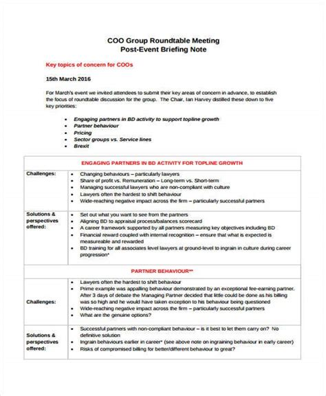 Describe the scope of work 9 Briefing Note Templates - Free Sample, Example Format ...