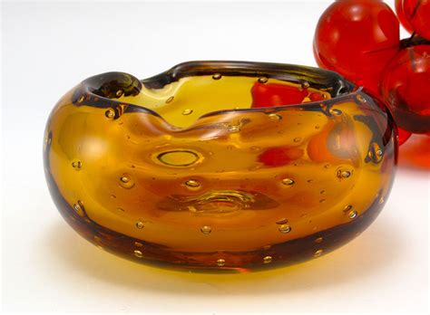 Big Bubble Ashtray Vintage Blenko Art Glass Glass Art Art Glass Lamp Vintage Art Glass