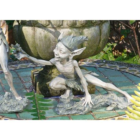 Design Toscano Sliding Home Garden Pixie Fairy Sculpture Statue