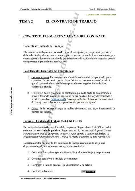 El Contrato De Trabajo By Esther Baeza Issuu