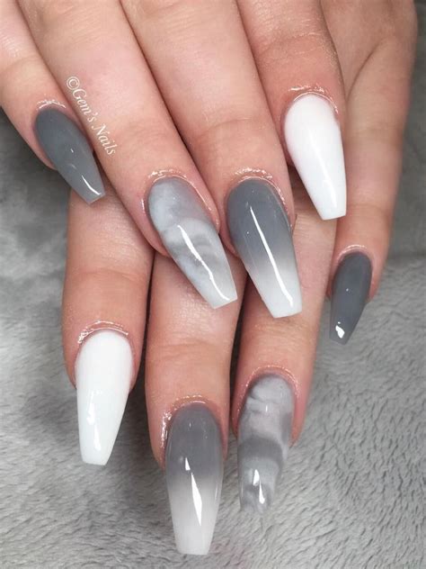 so cute gray marble nails design 664140276283411356 gem nails marble acrylic nails best