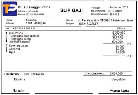 Salary slip also called as pay slip. Contoh Surat Keterangan Gaji Honorer