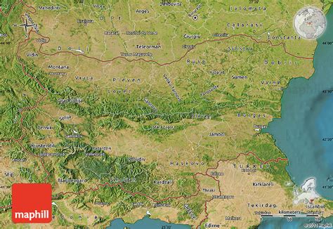 Satellite Map Of Bulgaria