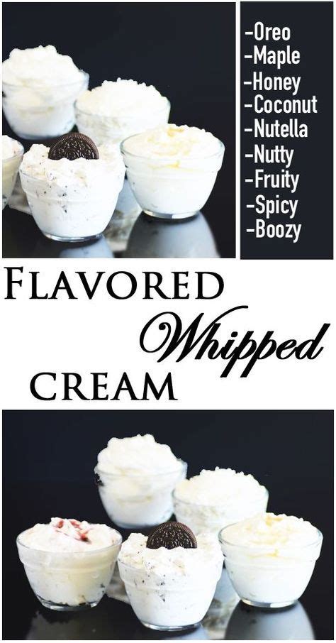 Now comes the fun part: Turn boring old WHIPPED CREAM into something fabulous! Try these different flavor ideas next ...
