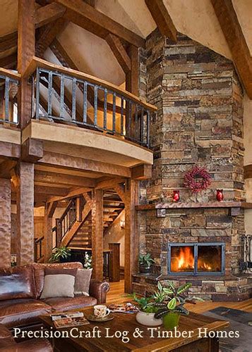 Great Room Of A Custom Timber Frame Home By Precisioncra Flickr