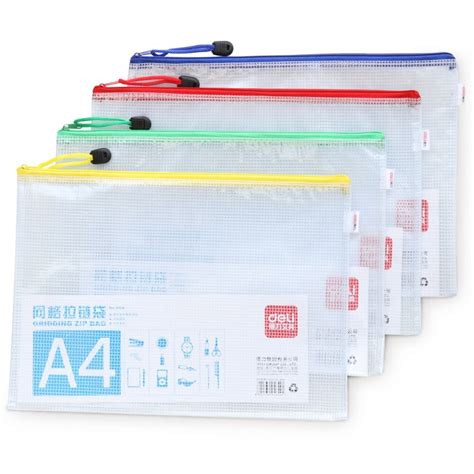 Buy 1 Pieces Pvc Mesh Zipper Bag A4 Size Waterproof