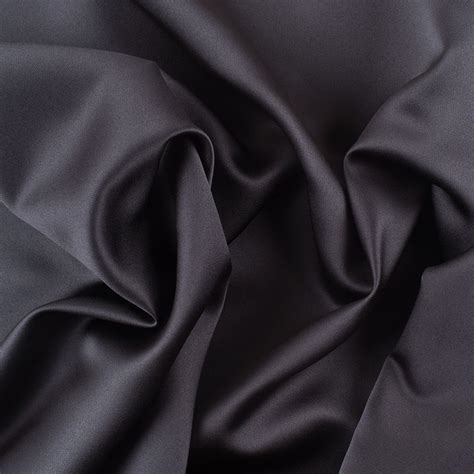 Reverie Charcoal Gray Solid Polyester Satin Satin Polyester