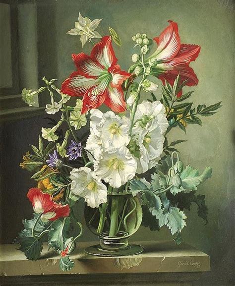 Sold Price Gerald A Cooper 1899 1975 Amaryllis Oil On October 3