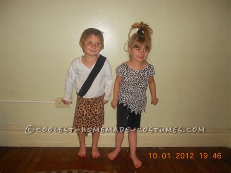 Coolest Pebbles And Bamm Bamm Homemade Halloween Costumes